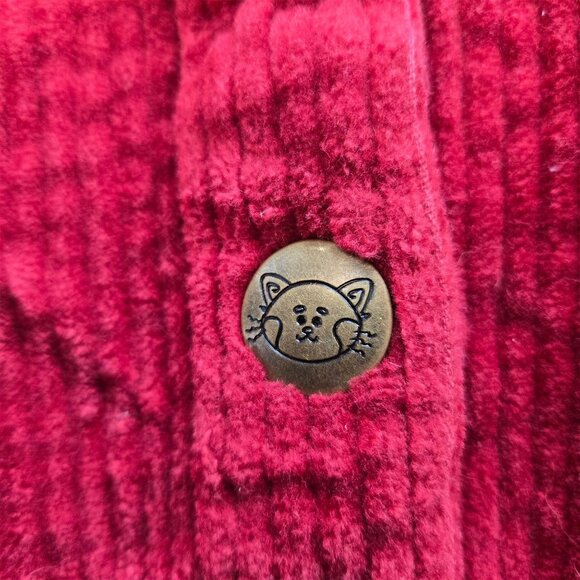 Disney Turning Red Panda Womens 3XL Corduroy Mini Skirt Embroidery Snap Front - Picture 4 of 12